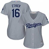 Women Los Angeles Dodgers #16 Andre Ethier Gray New Cool Base Stitched Jersey JiaSu,baseball caps,new era cap wholesale,wholesale hats